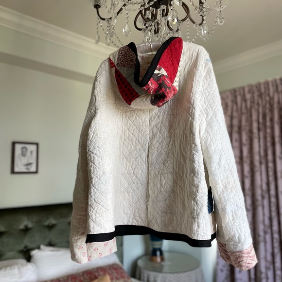 Handmade Patchwork Quilt Overcoat | patchwork quilt coat | hand made | vintage - Picture 4 of 7